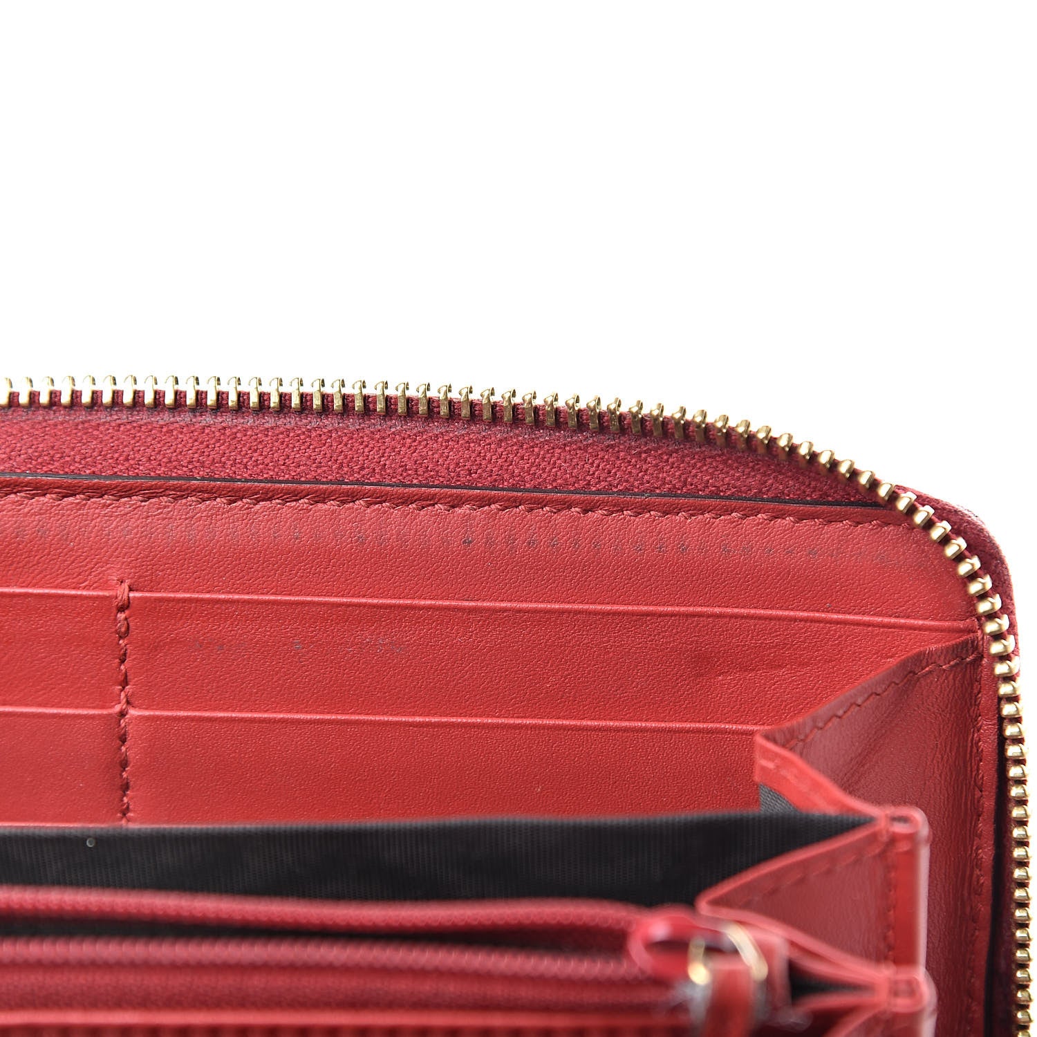 Gucci GG Supreme Monogram Embroidered Rainbow Zip Around Wallet Red 8 of 16