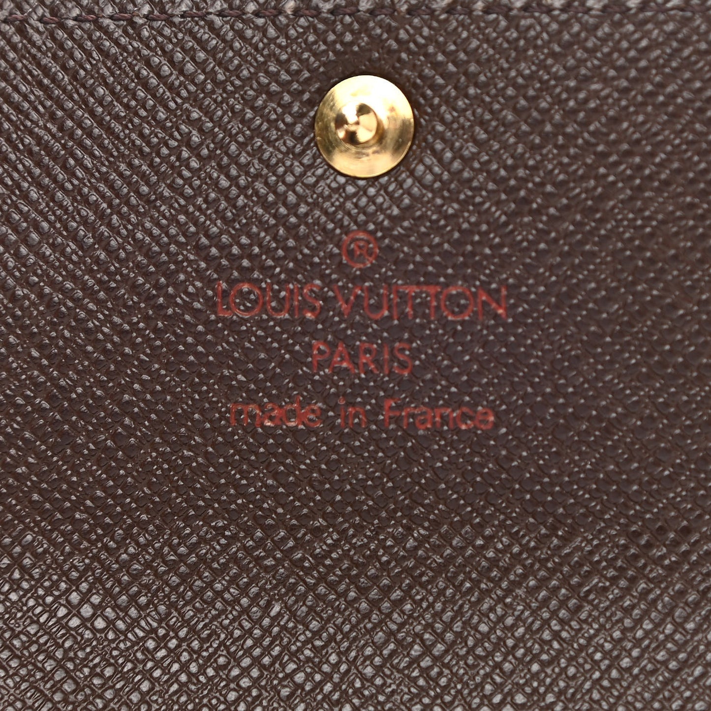 Damier Ebene Porte-Monnaie Plat Coin Purse Brown