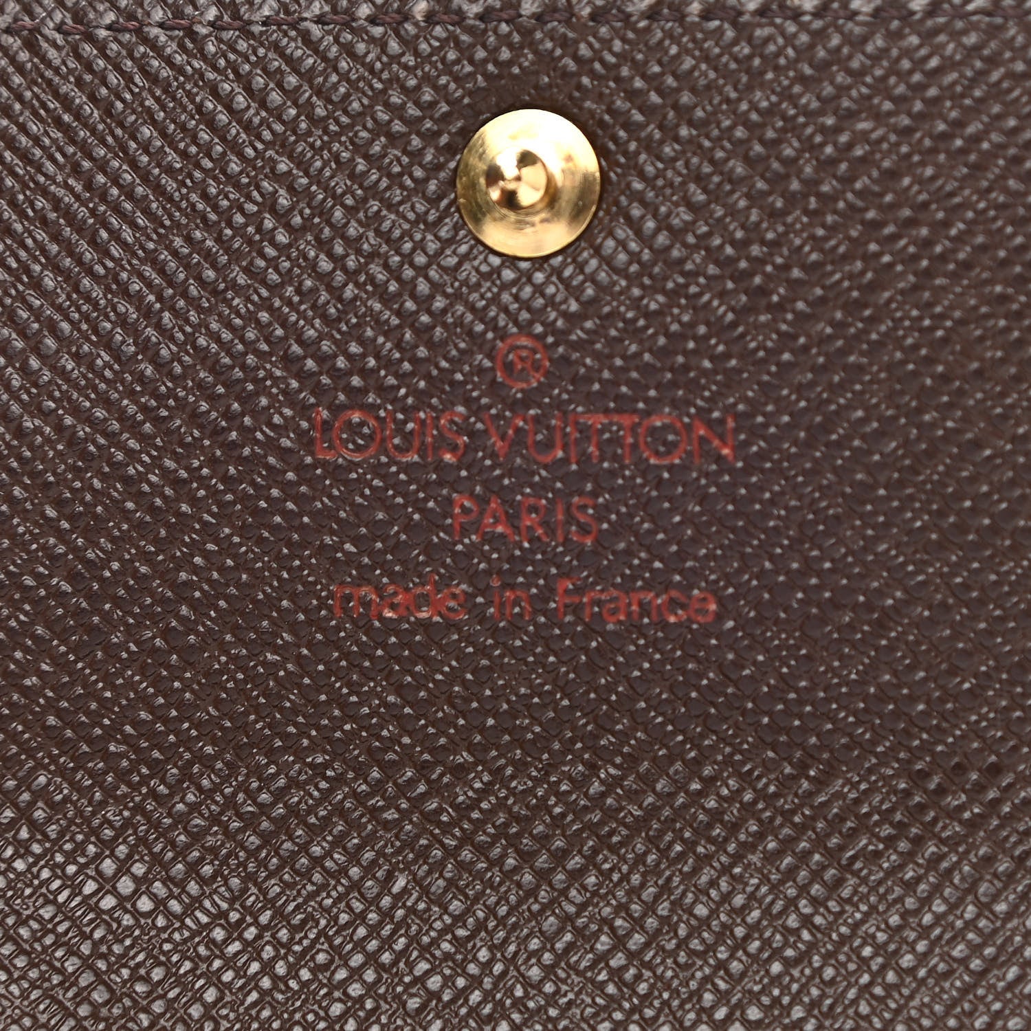Louis Vuitton Damier Ebene Porte-Monnaie Plat Coin Purse Brown 6 of 8