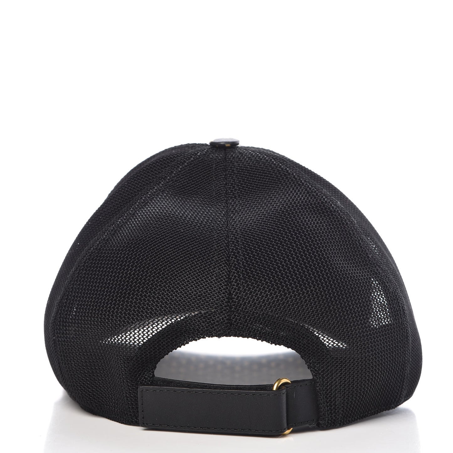 X SEGA Calfskin GUCCY Stars Baseball Hat XL Black Gold