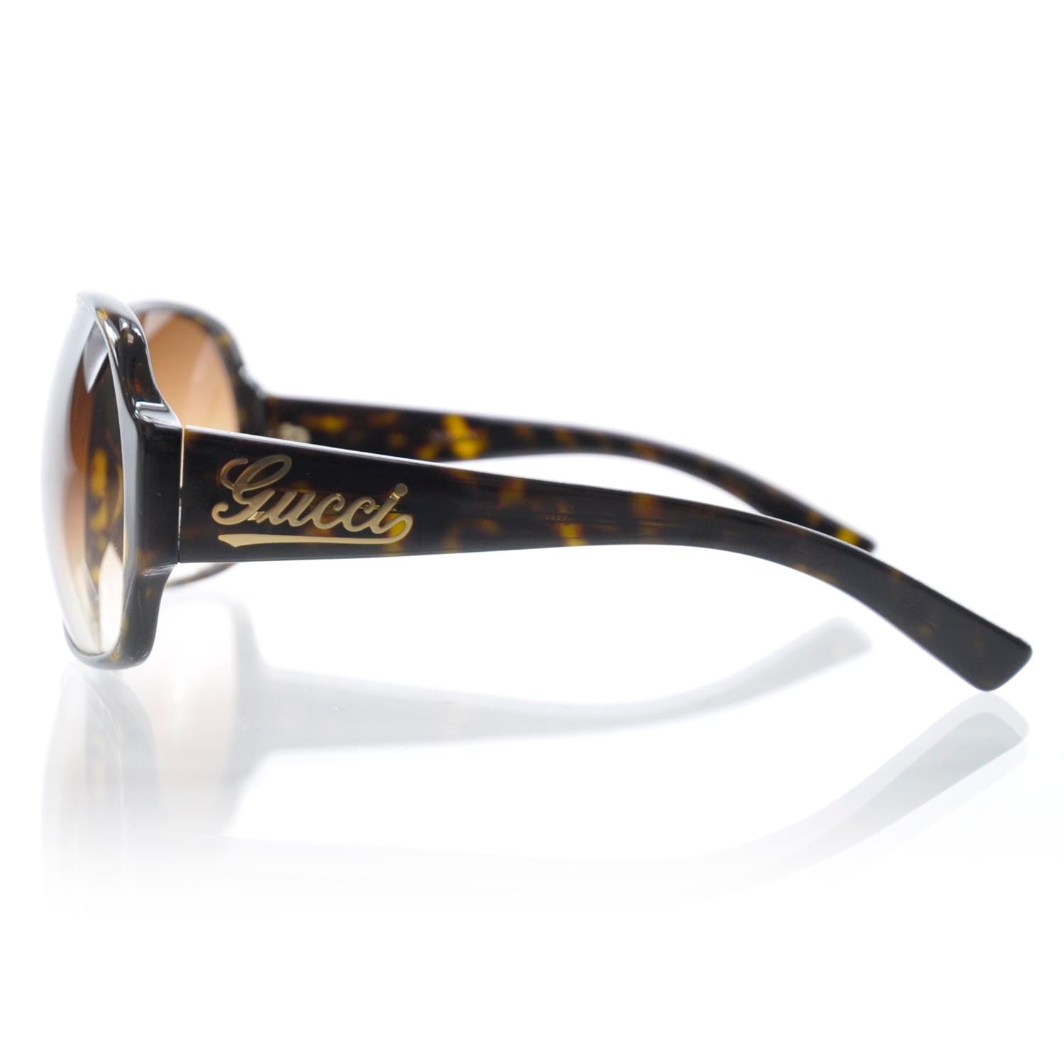 Gucci Tortoise Shell Script Sunglasses 2948S 4 of 8