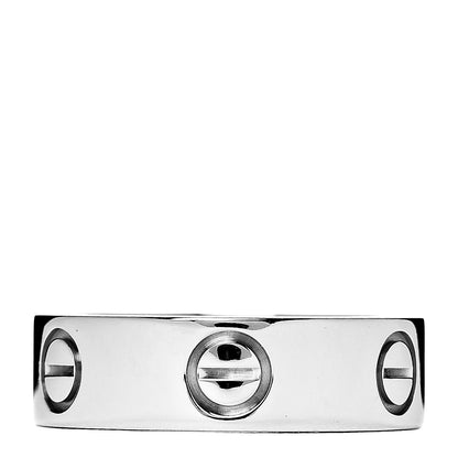 Cartier 18K White Gold 5.5mm LOVE Ring 50 5.25 1 of 4