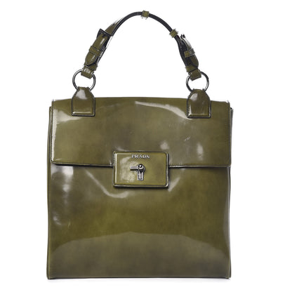 Prada Spazzolato Top Handle Militare Fume 1 of 15
