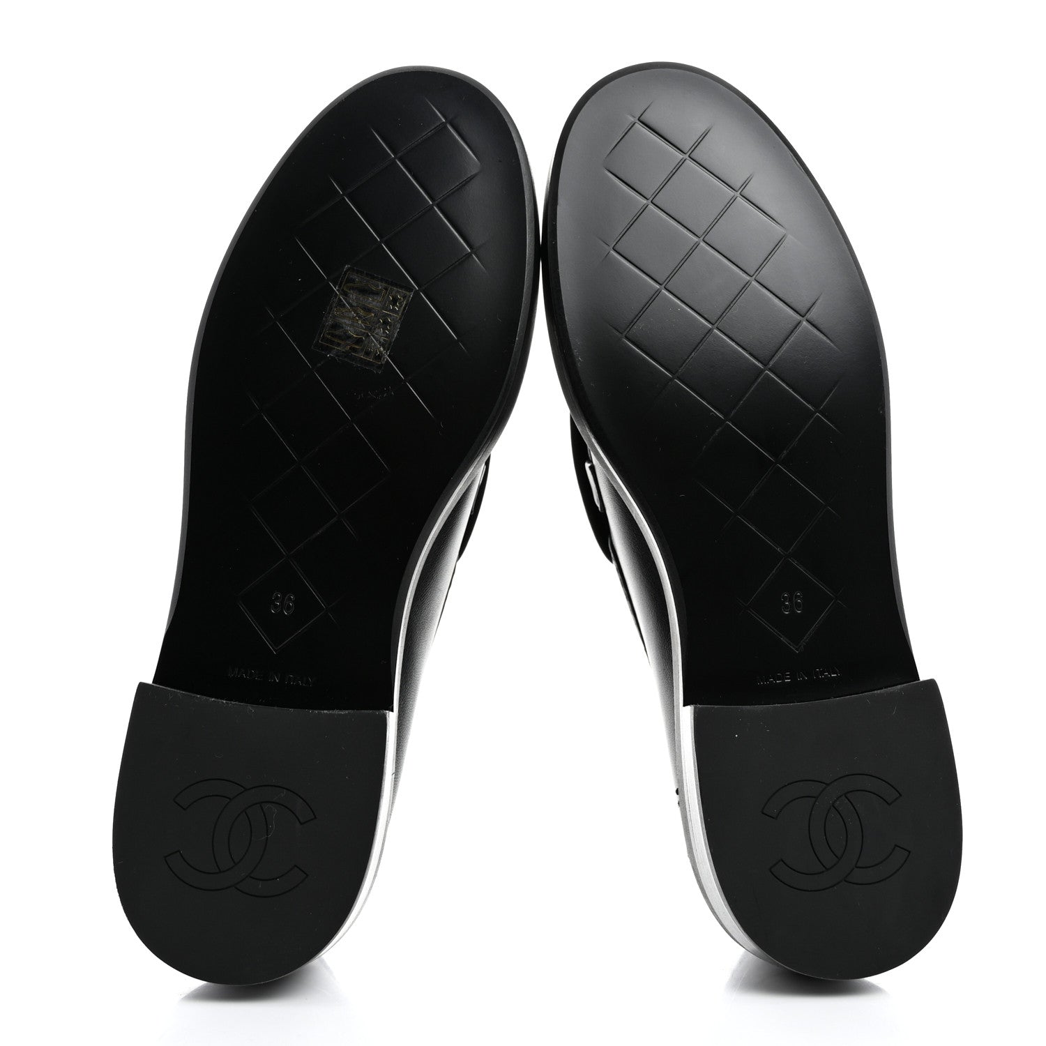 Chanel Lambskin Quilted CC Turnlock Loafers 36 Black 5 of 8