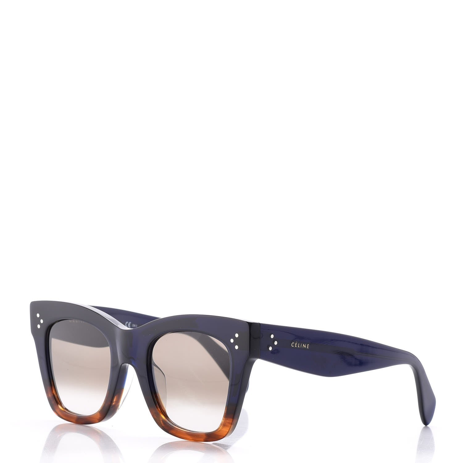 Celine Catherine Sunglasses CL 41098/F/S Blue Havana 1 of 7