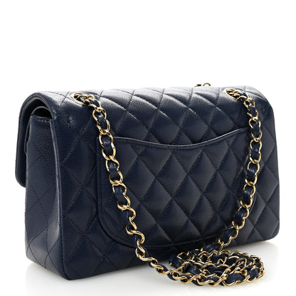 Chanel Caviar Quilted Small Double Flap Dark Navy 3 of 11