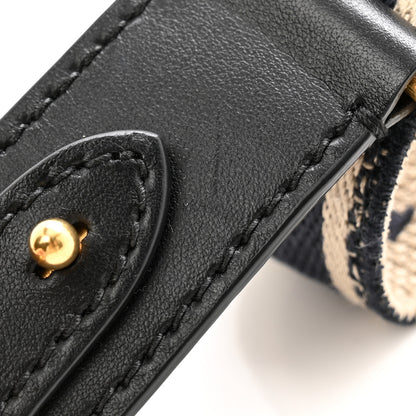 Christian Dior Canvas Embroidered Shoulder Strap Black 5 of 6