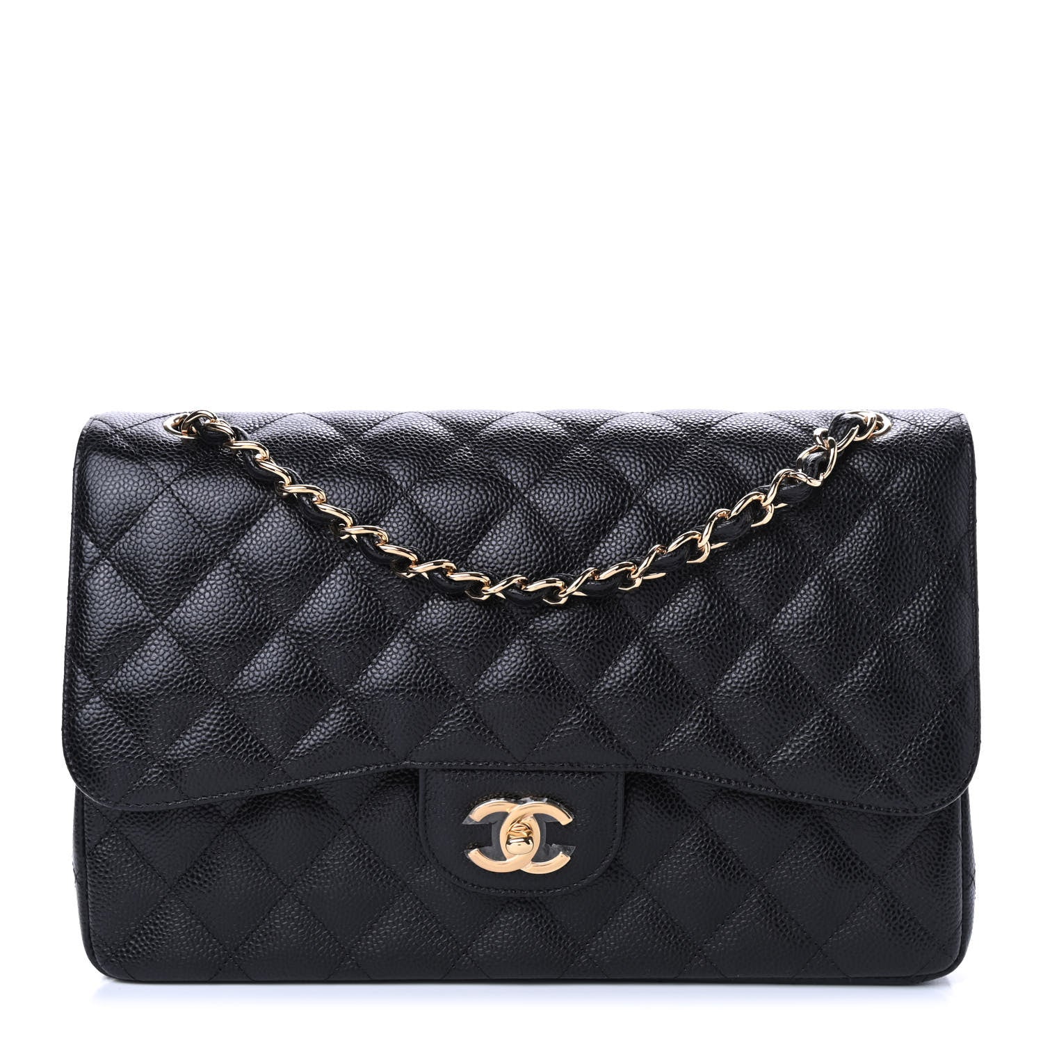 Chanel Caviar Quilted Jumbo Double Flap Black 1 of 9