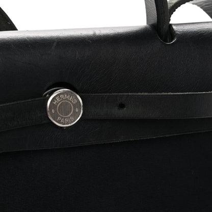Hermes Toile Vache Calfskin Herbag 30 PM Black 13 of 13