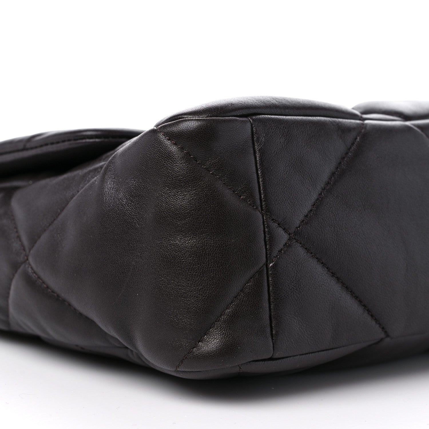 Chanel Lambskin Quilted Large Chanel 19 Flap Dark Brown 8 of 10