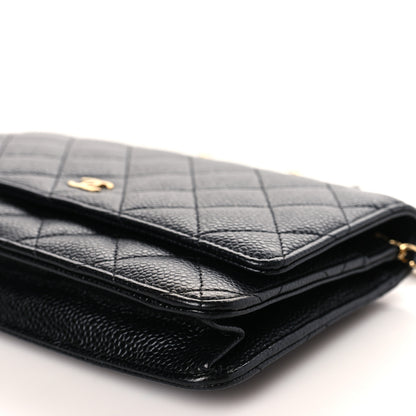 Chanel Caviar Quilted Wallet on Chain WOC Black 9 of 10