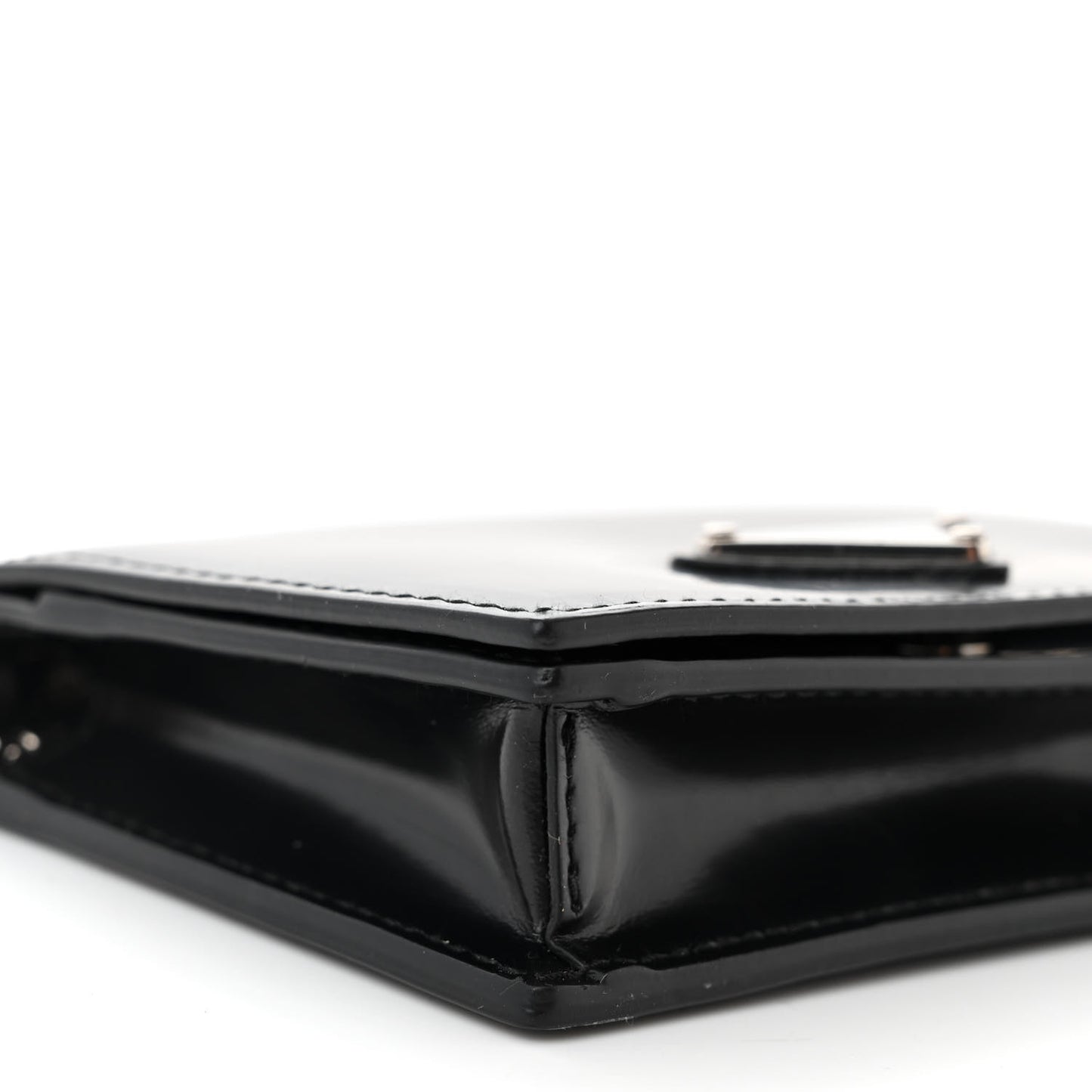 Spazzolato Chain Card Holder Wallet Black