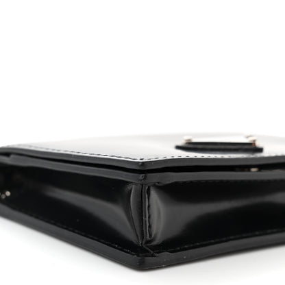 Prada Spazzolato Chain Card Holder Wallet Black 9 of 10
