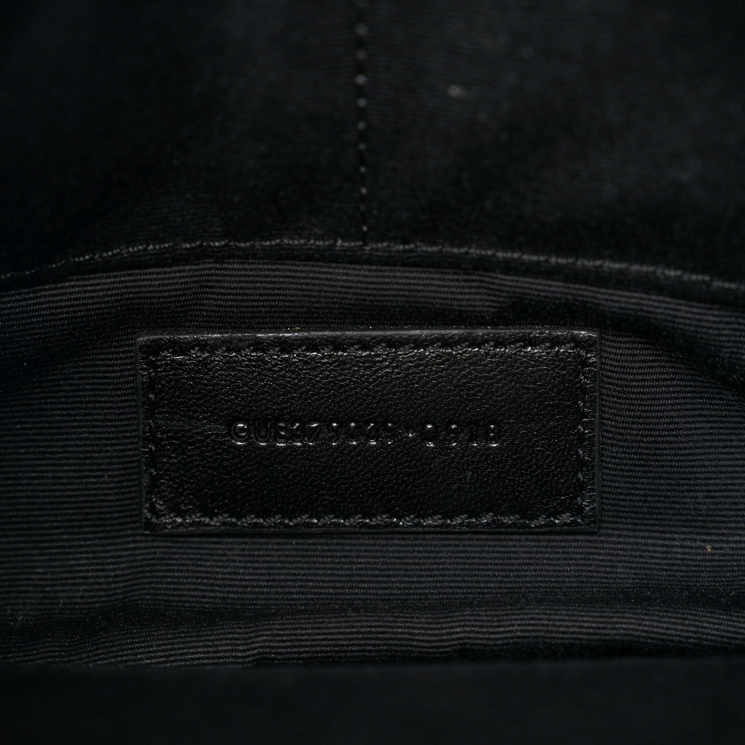 Saint Laurent Calfskin Matelasse Chevron Monogram A5 Wristlet Black 7 of 8