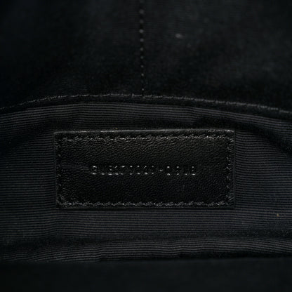 Saint Laurent Calfskin Matelasse Chevron Monogram A5 Wristlet Black 7 of 8