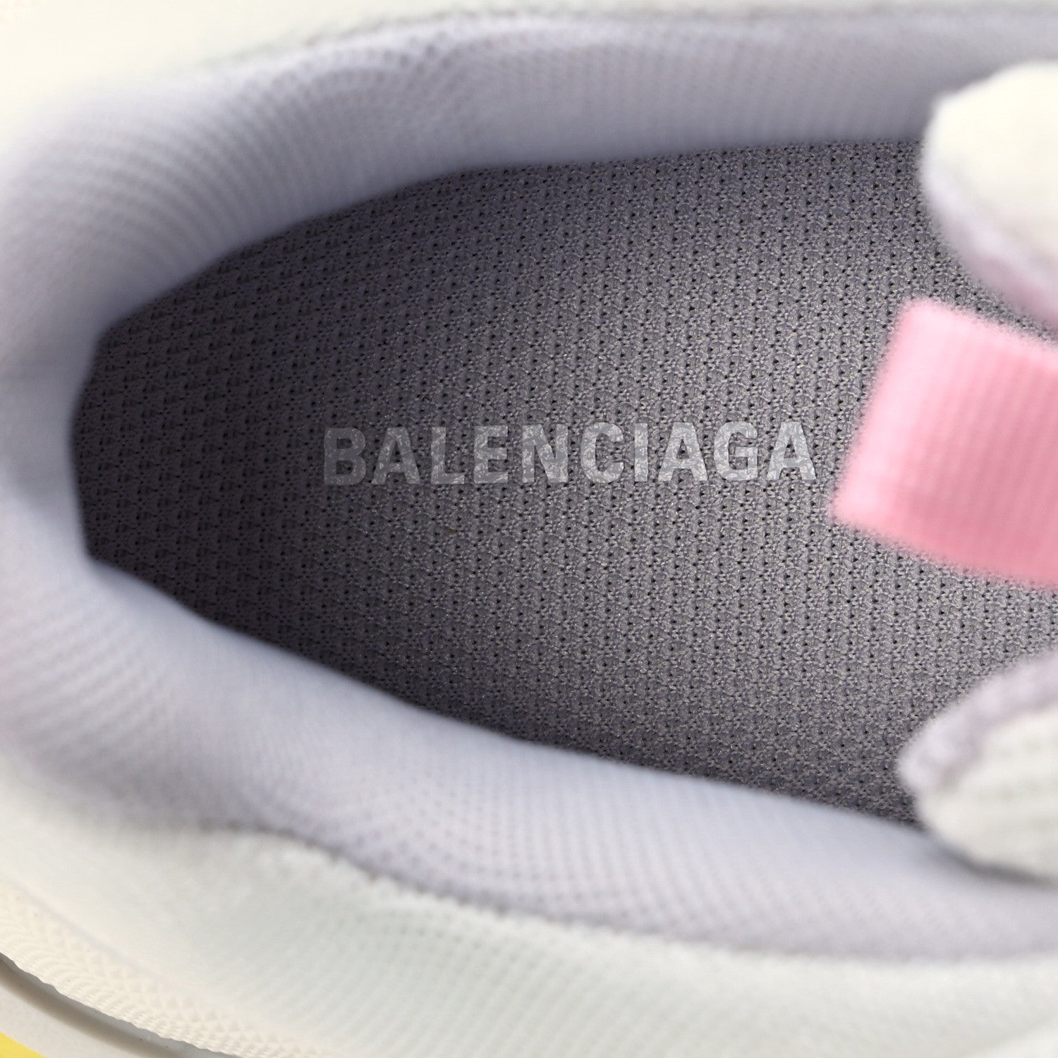 Balenciaga Fabric Mesh Multicolor Womens Triple S Sneakers 41 Yellow Pink Grey White 8 of 10