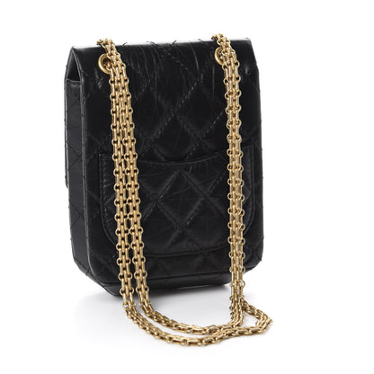 Chanel Aged Calfskin Quilted 2.55 Reissue Mini North South Flap Black 3 of 11