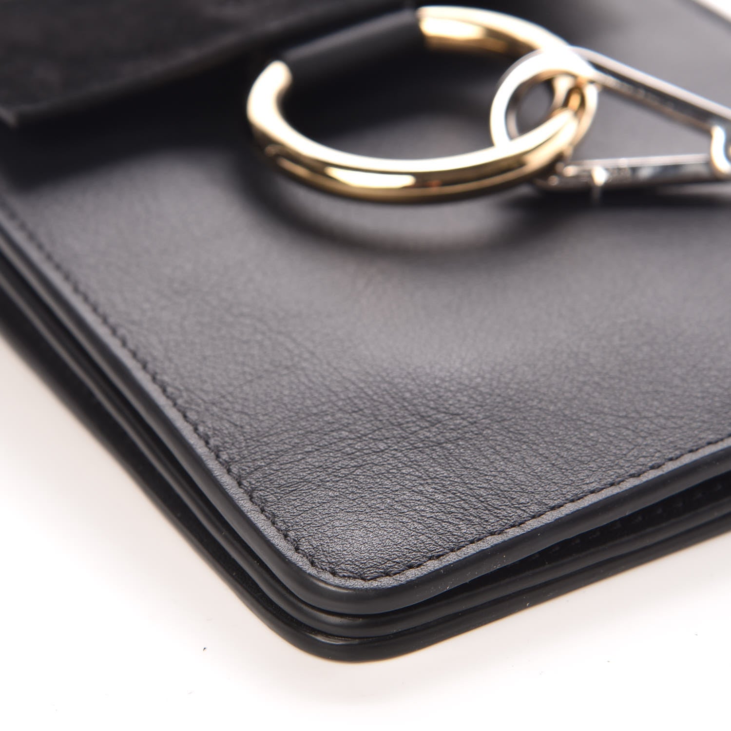 Chloe Suede Calfskin Mini Faye Bracelet Bag Black 14 of 15