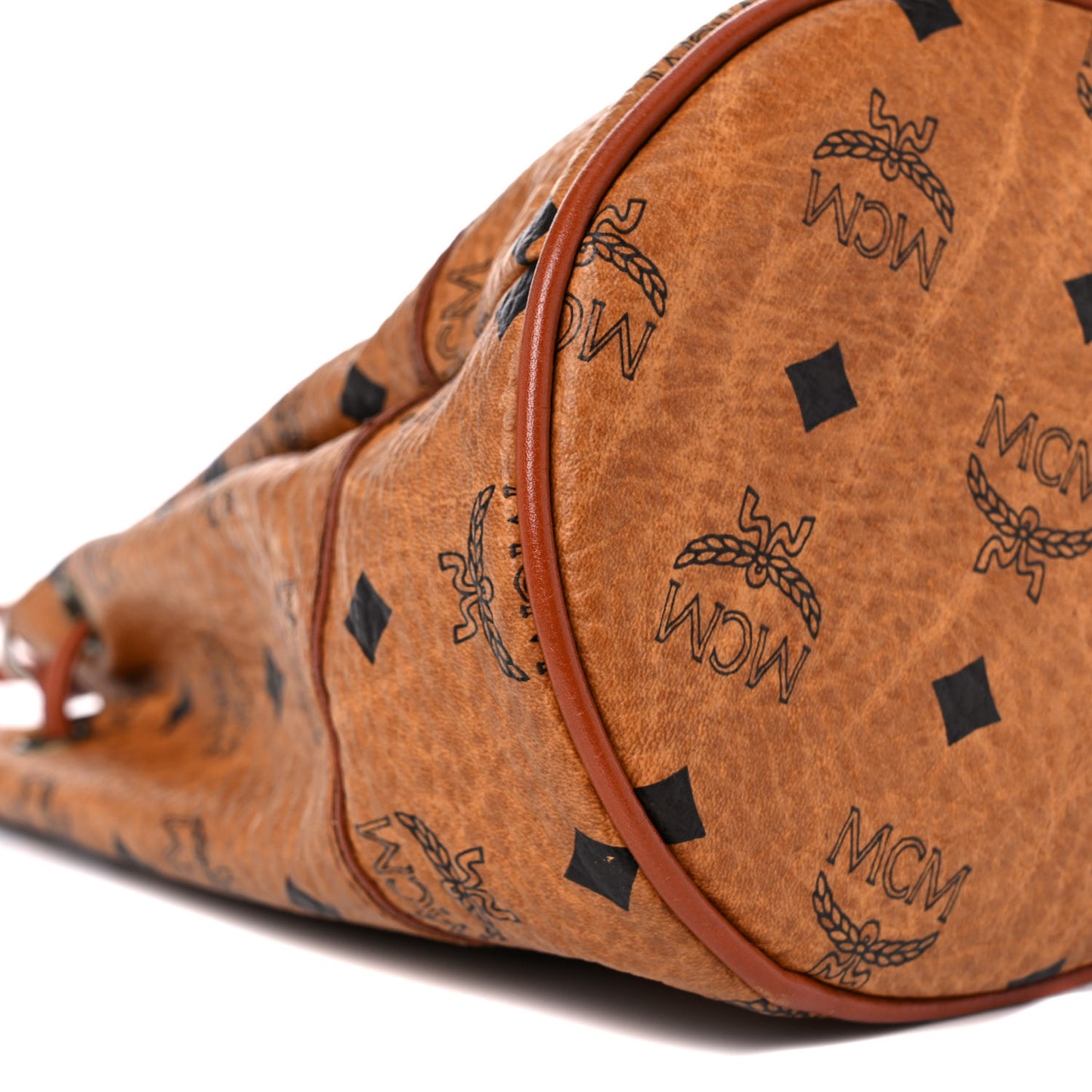 Visetos Drawstring Bucket Bag Cognac
