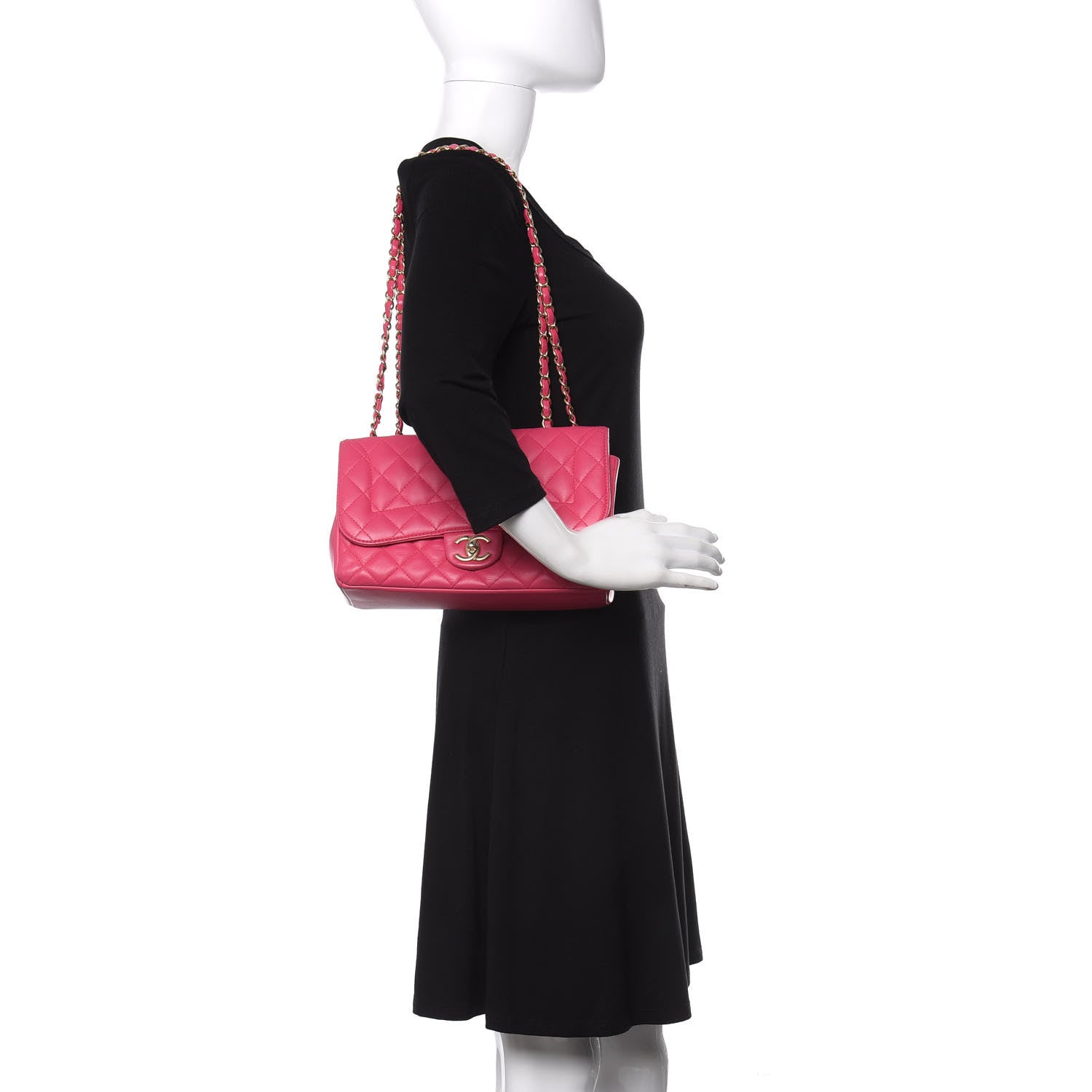 Chanel Lambskin Quilted Medium Mademoiselle Chic Flap Pink 2 of 12