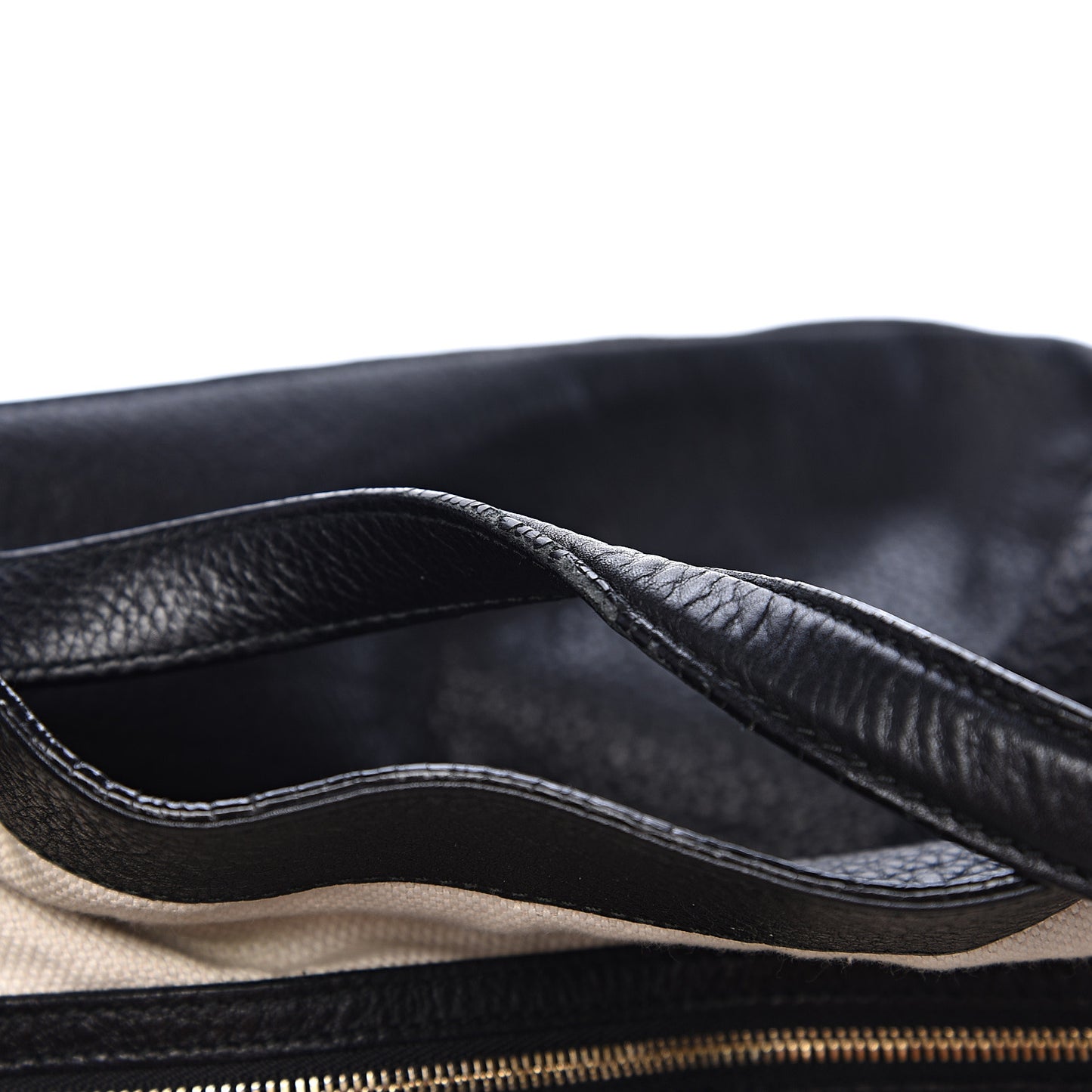 Pebbled Calfskin Large Soho Shoulder Bag Black