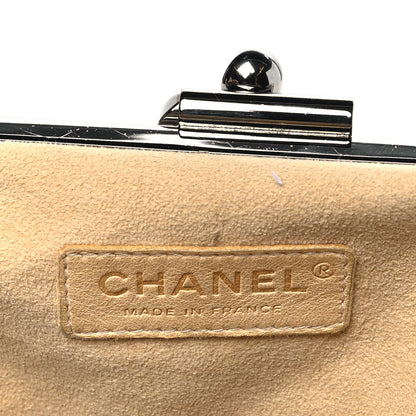 Chanel Rabbit Fur Kiss Lock Chain Clutch Brown 6 of 10