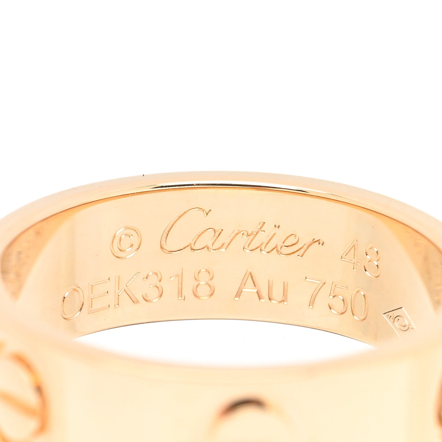 18K Yellow Gold 5.5mm LOVE Ring 48 4.5