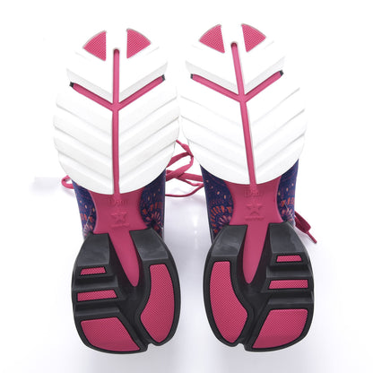Christian Dior Technical Fabric Rubber Womens Fireworks D-Connect Sneakers 40 Deep Blue Pink 6 of 8