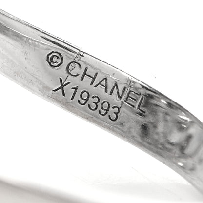 Chanel 18K White Gold Diamond Fil de Camélia Ring 53 6.25 6 of 6