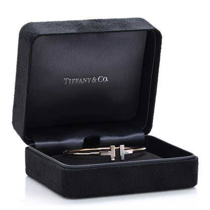 Tiffany 18K Rose Gold Mother of Pearl T Wire Bracelet 4 of 4