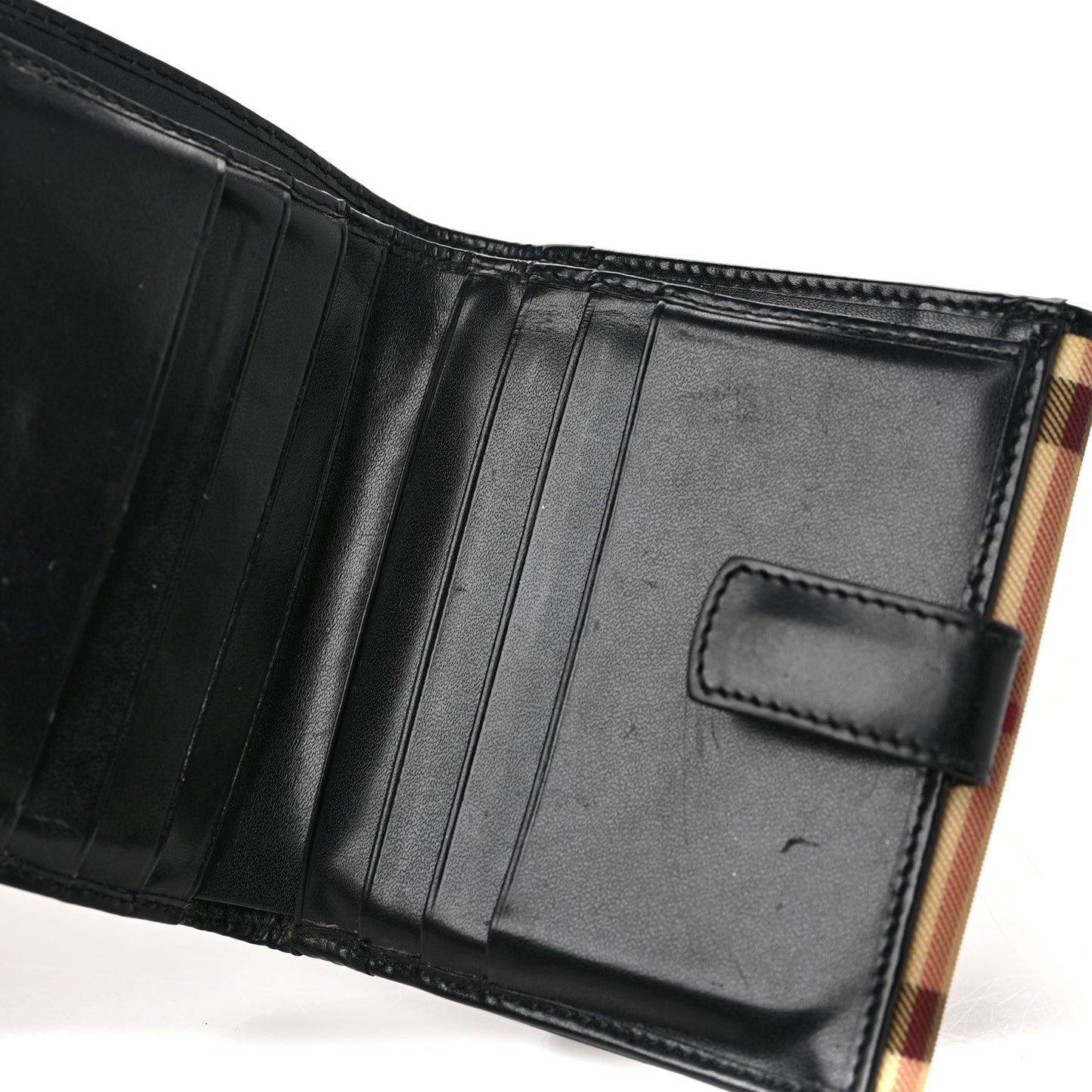 House Check Compact Wallet Black