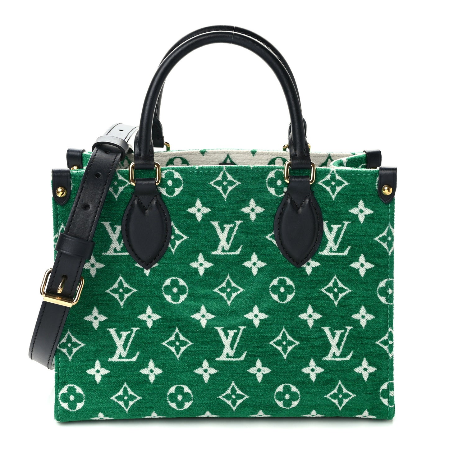 Jacquard Velvet Monogram Onthego PM Green