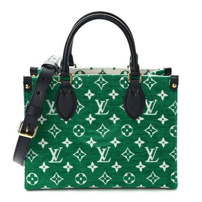 Louis Vuitton Jacquard Velvet Monogram Onthego PM Green 1 of 11