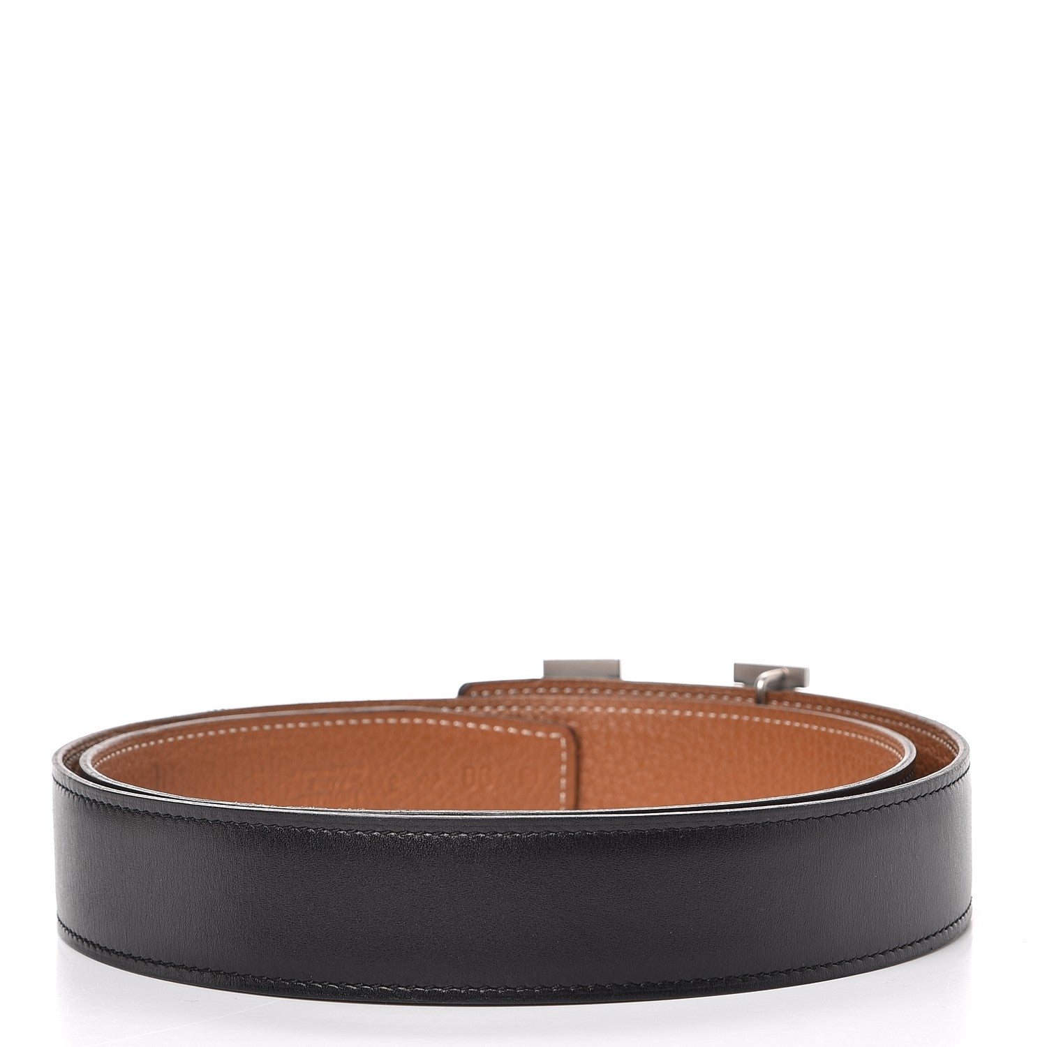 Hermes Box Togo 32mm H Belt 90 Black Gold 5 of 10