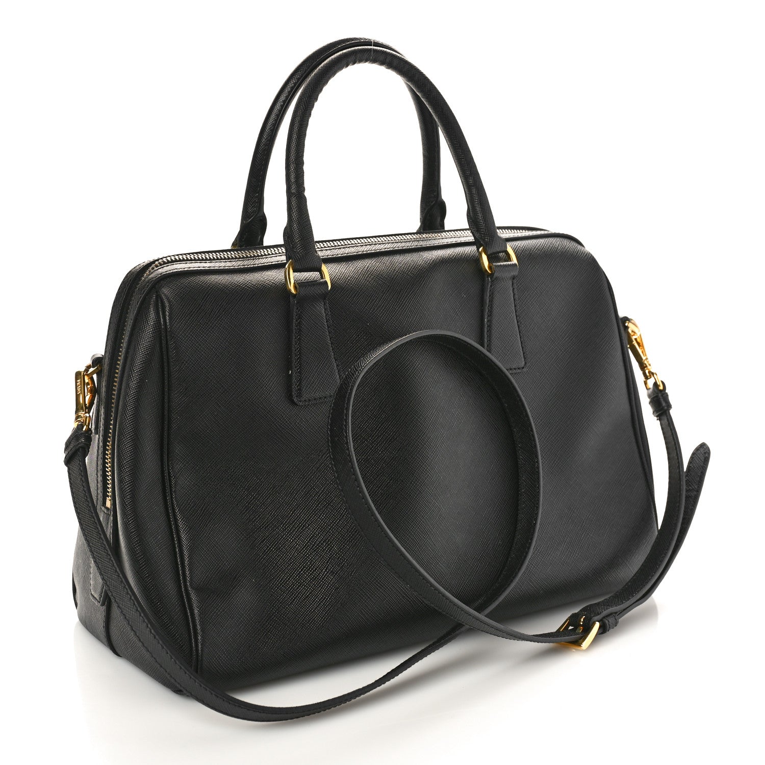 Prada Saffiano Lux Bowler Black 3 of 8