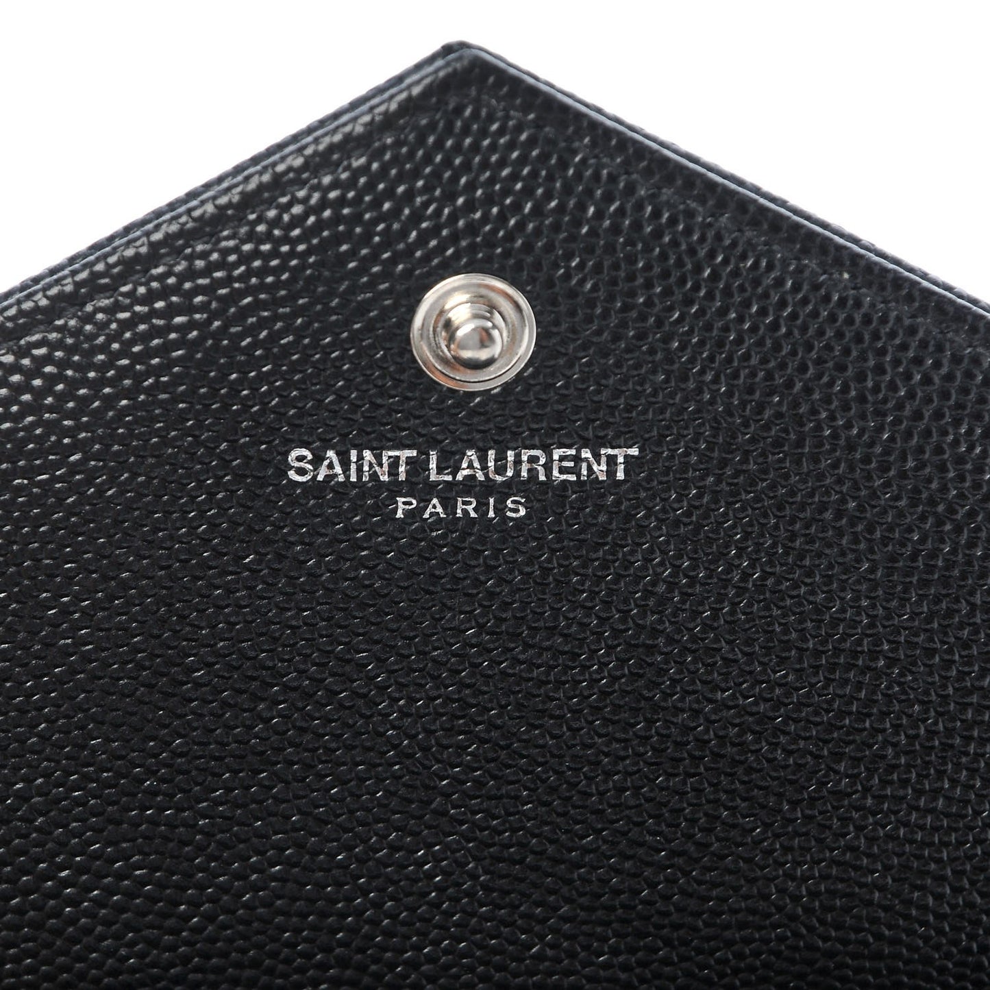 Grain De Poudre Matelasse Chevron Monogram Chain Wallet Black