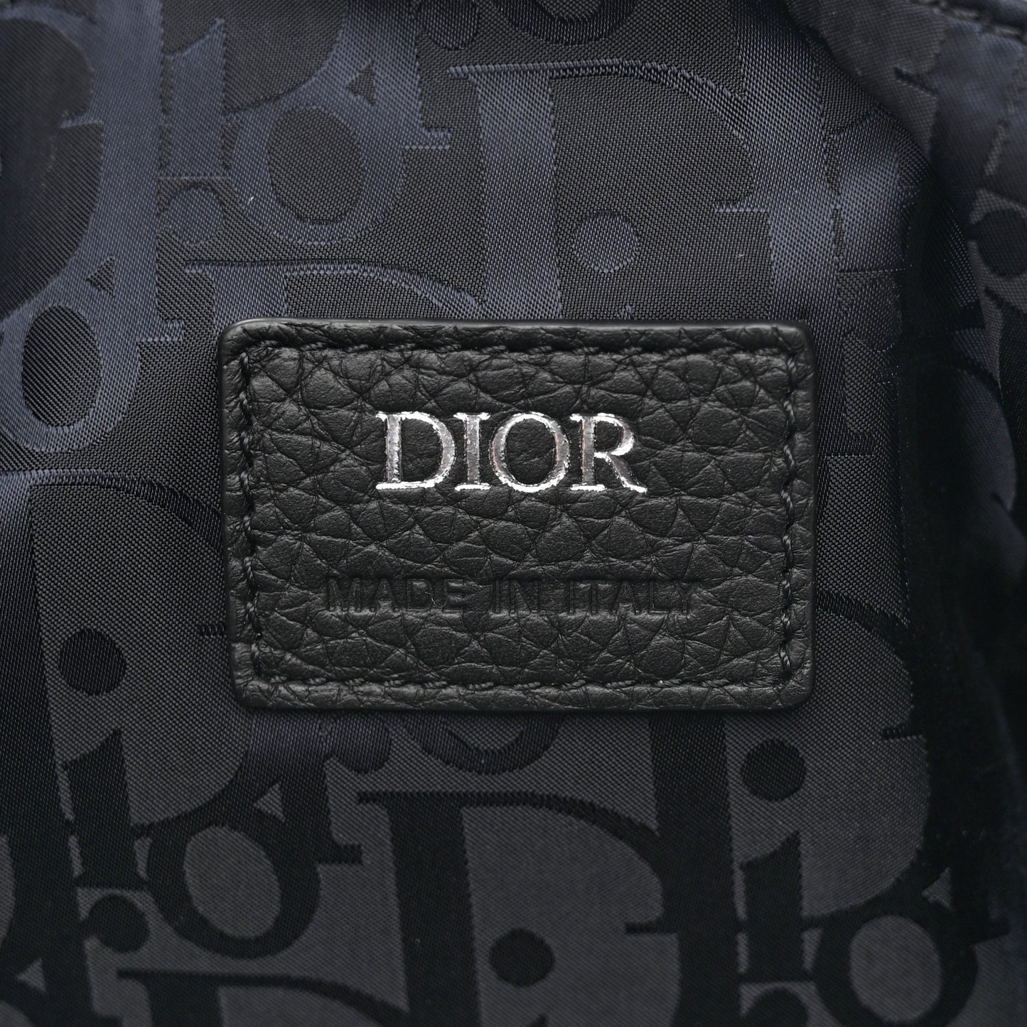 Grained Calfskin Saddle Soft Bag Black