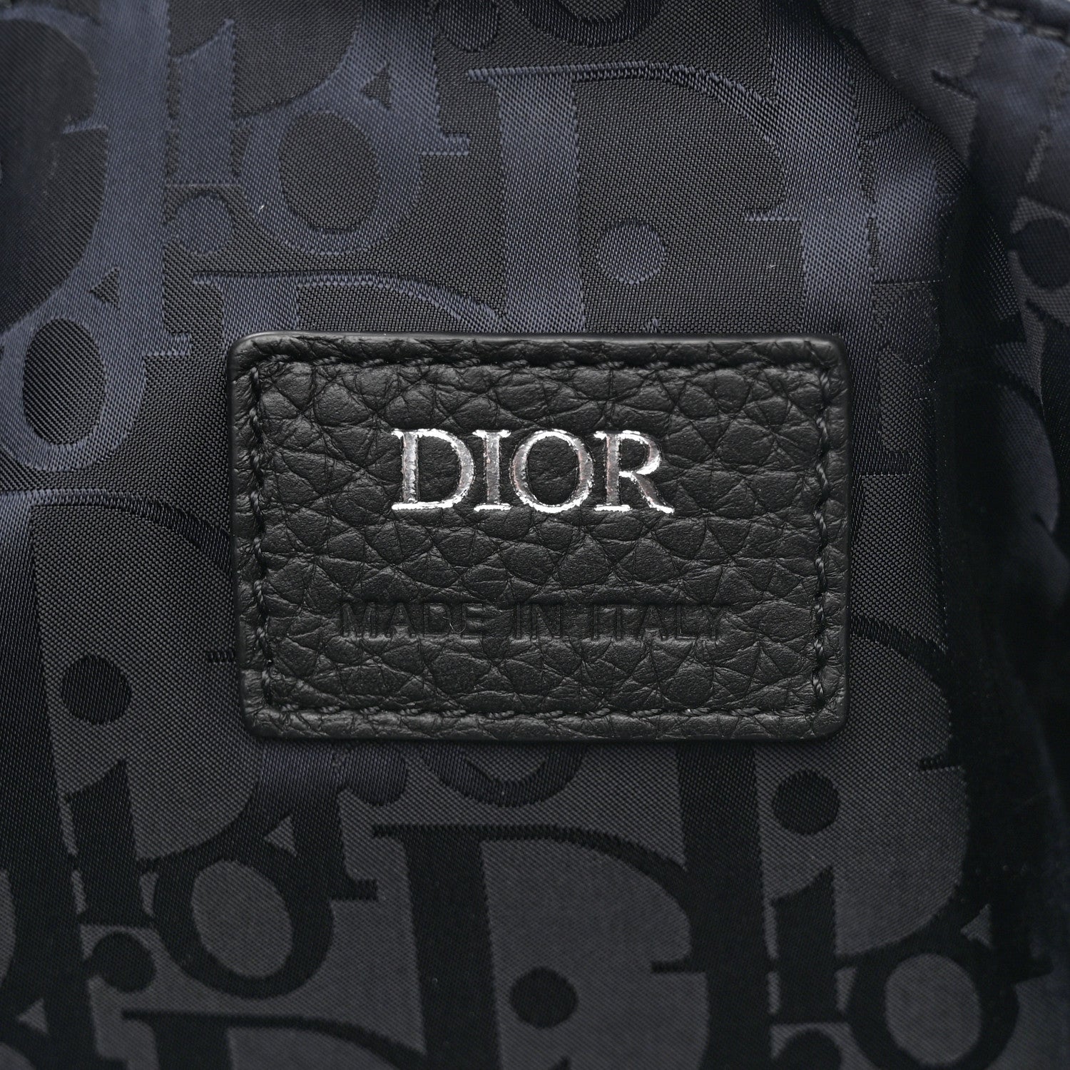 Christian Dior Grained Calfskin Saddle Soft Bag Black 6 of 9