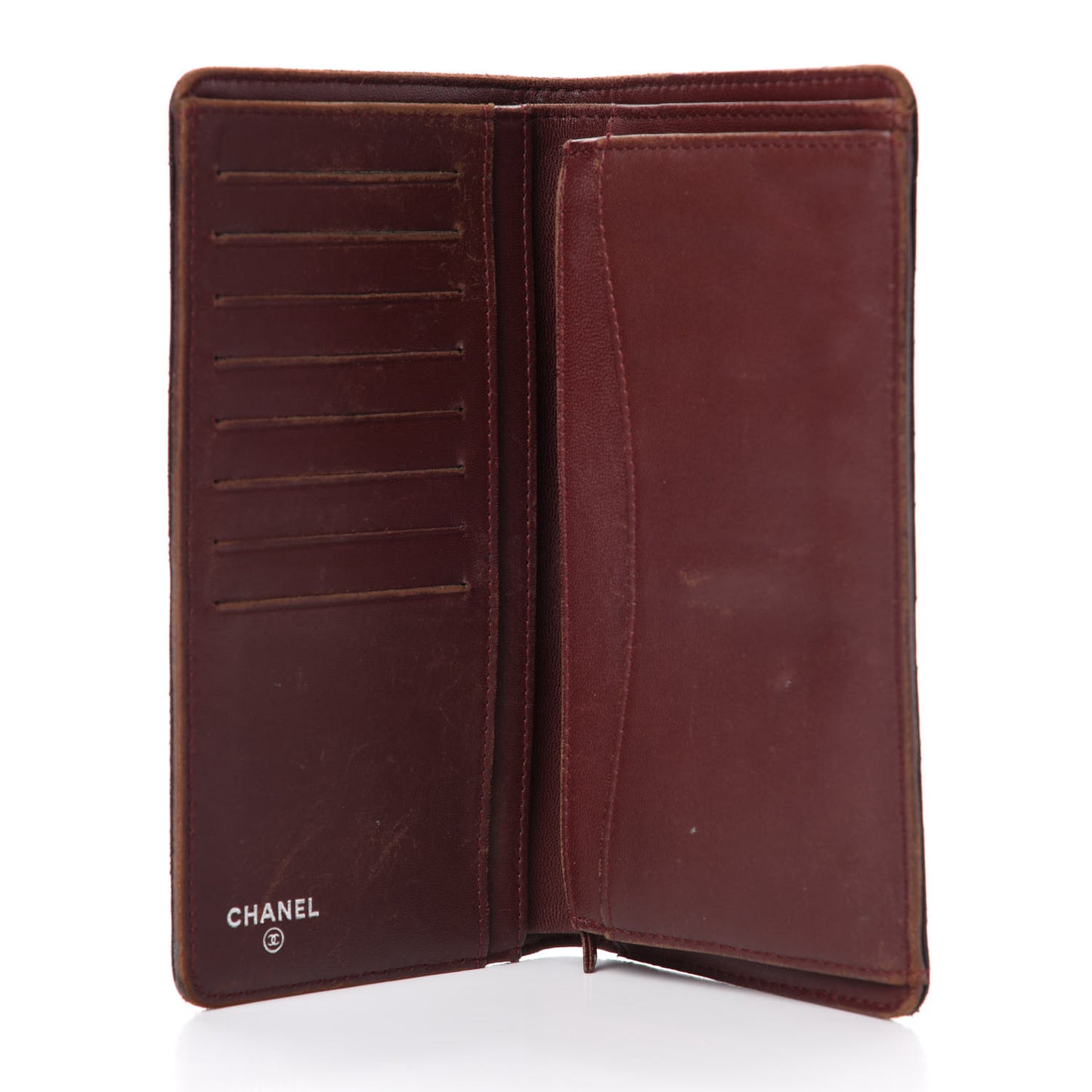 Lambskin Quilted Yen Wallet Black
