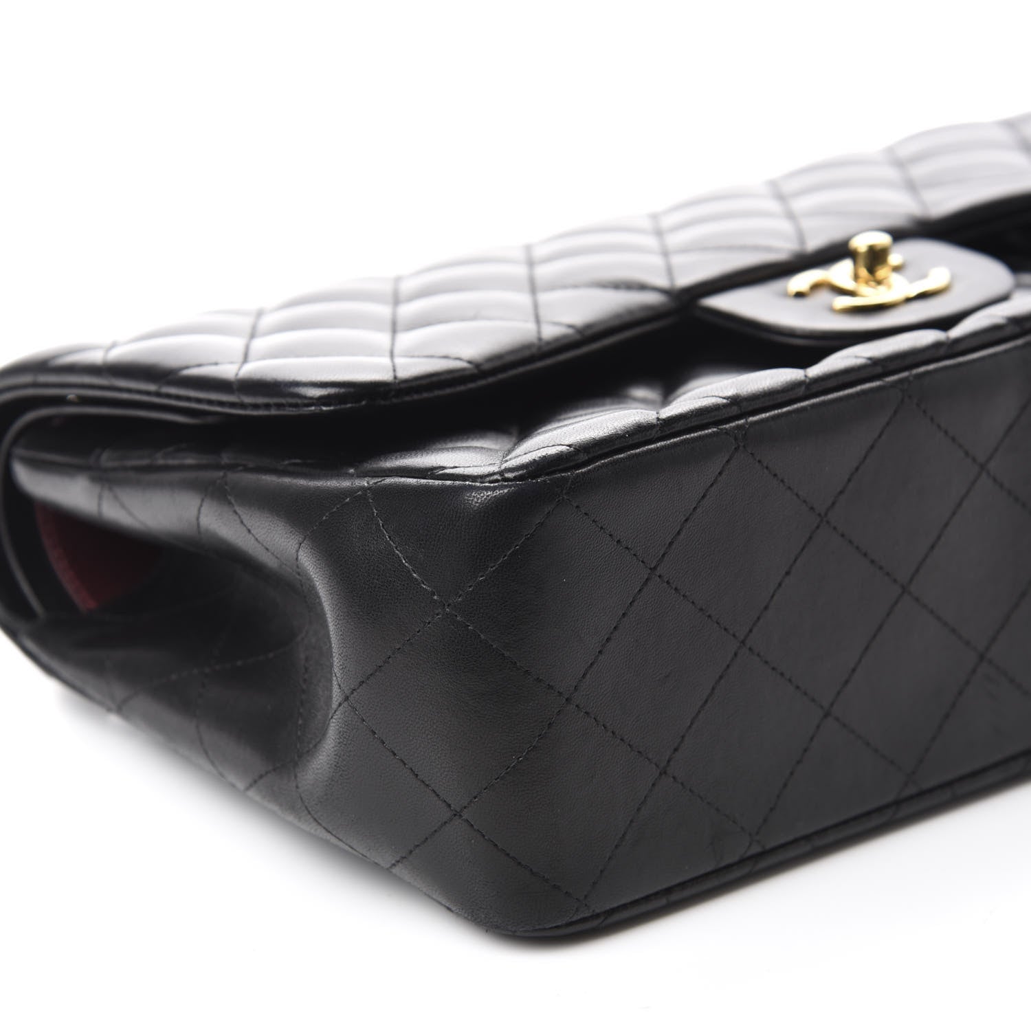 Chanel Lambskin Quilted Jumbo Double Flap Black 6 of 14