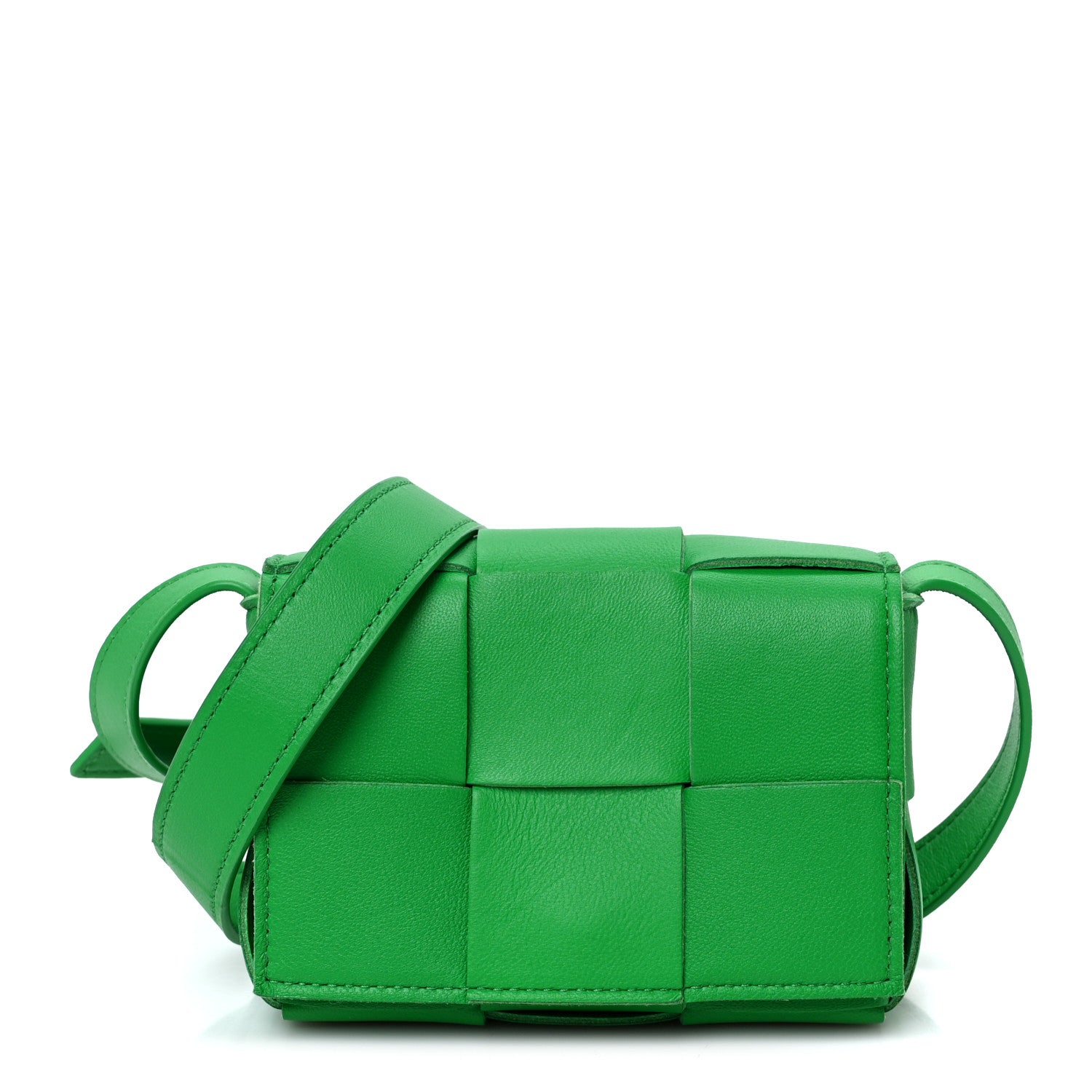 Bottega Veneta Lambskin Maxi Intrecciato Extra Mini Cassette Crossbody Bag Parakeet 1 of 8