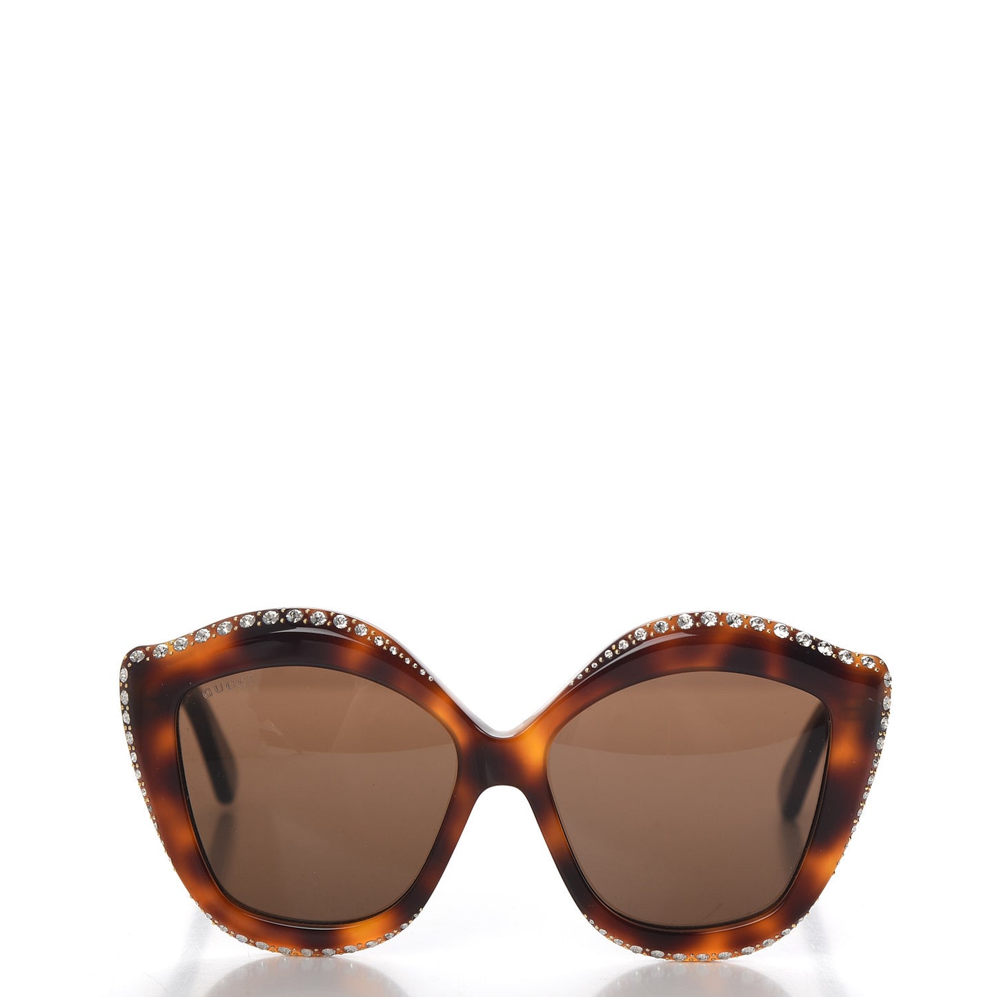 Crystal Cat Eye GG0118S Sunglasses Havana Brown