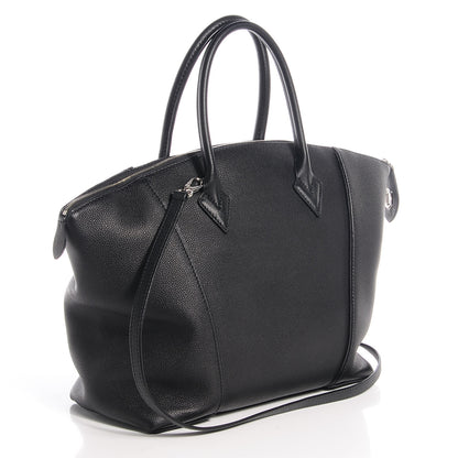 Louis Vuitton Veau Cachemire Soft Lockit MM Black 4 of 10