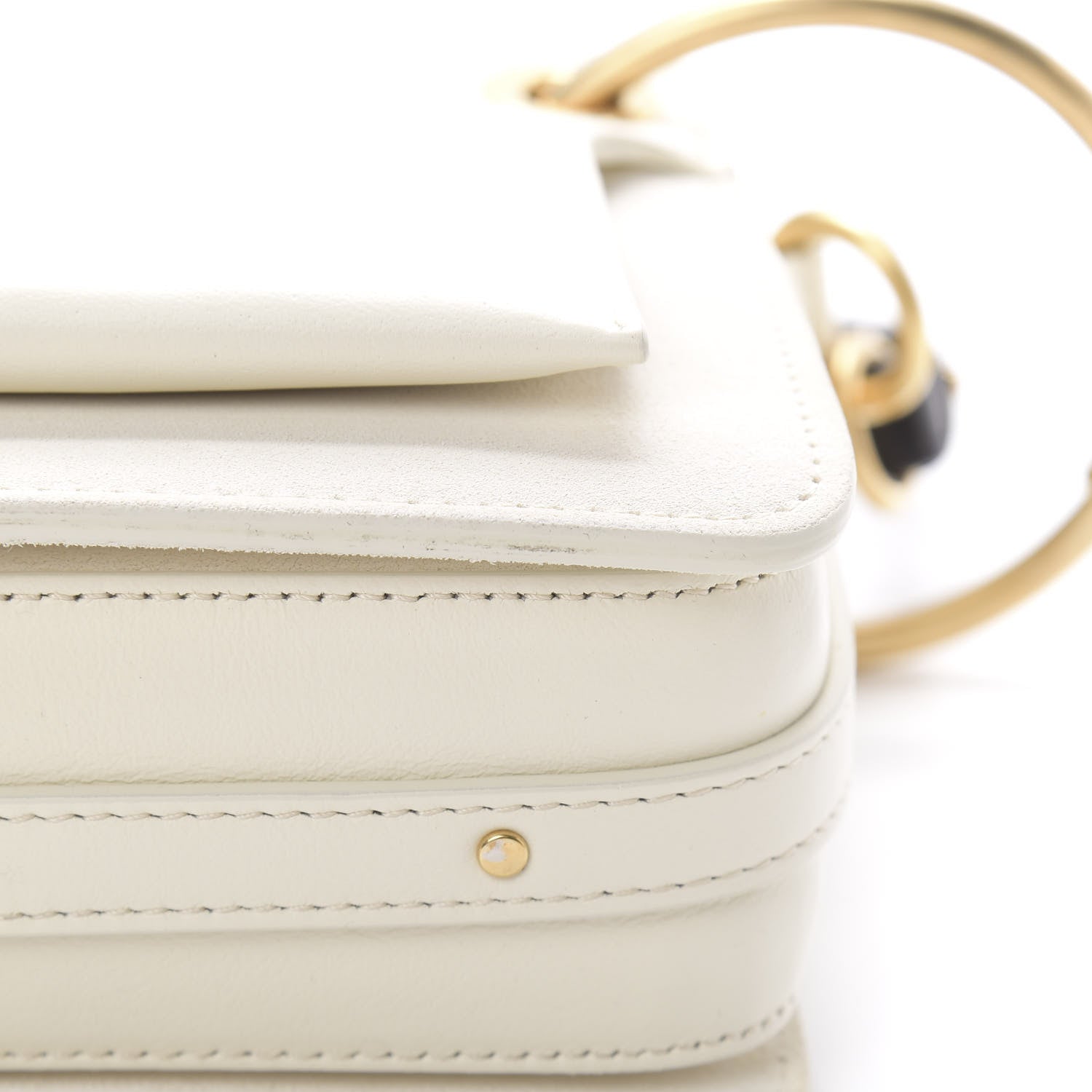 Chloe Calfskin Medium Roy Bag Natural White 12 of 13