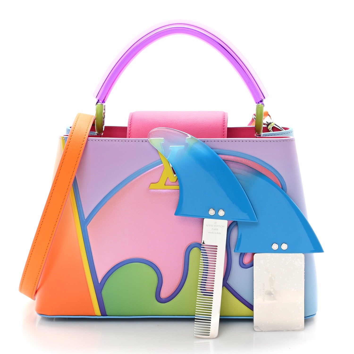 Louis Vuitton Calfskin Plexiglass ArtyCapucines PM Sam Falls Multicolor 2 of 10