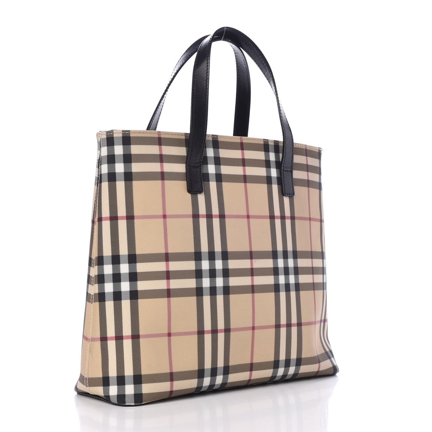 House Check Medium Tote Black