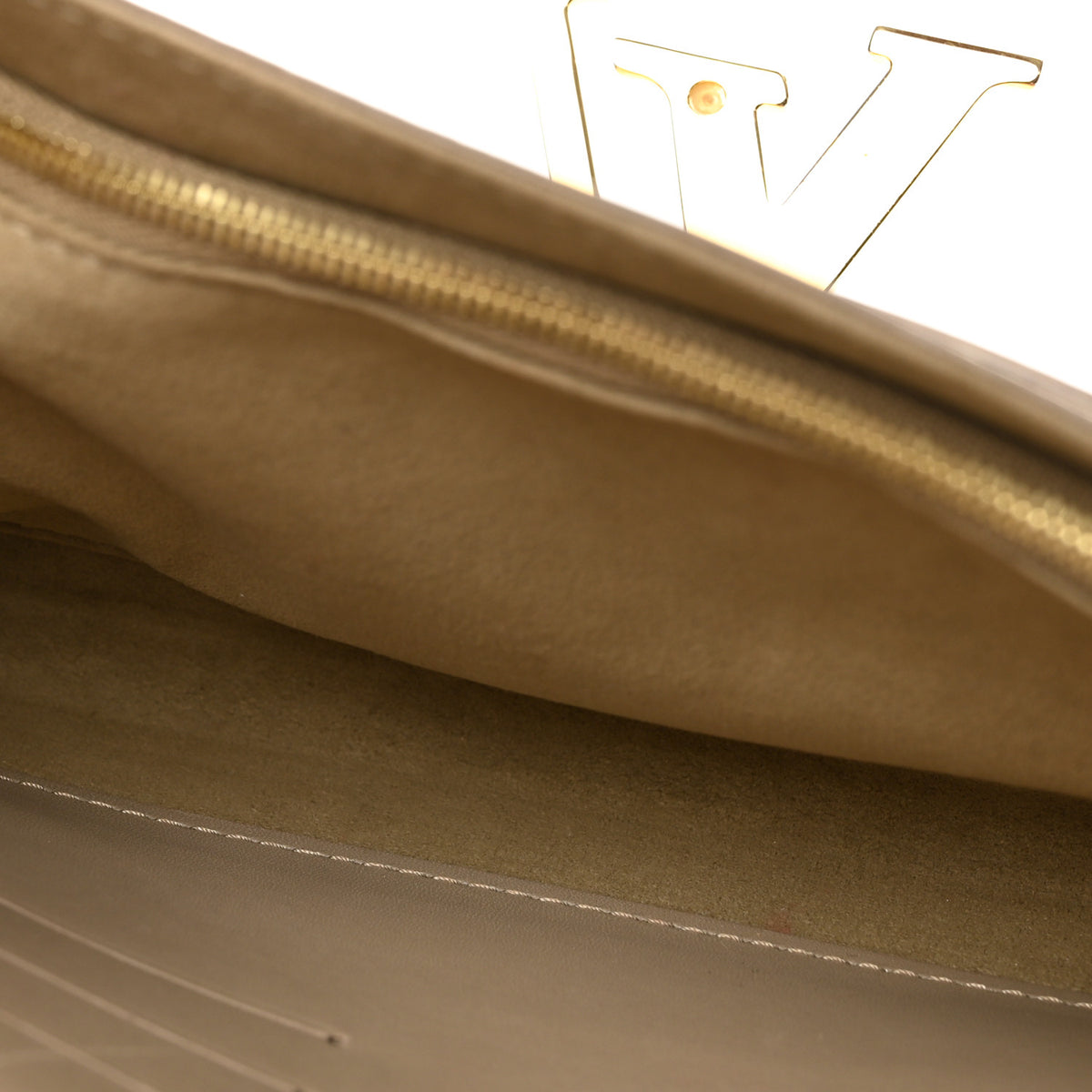 Louis Vuitton Calfskin Neo Sobe Louise EW Clutch Gold 5 of 12
