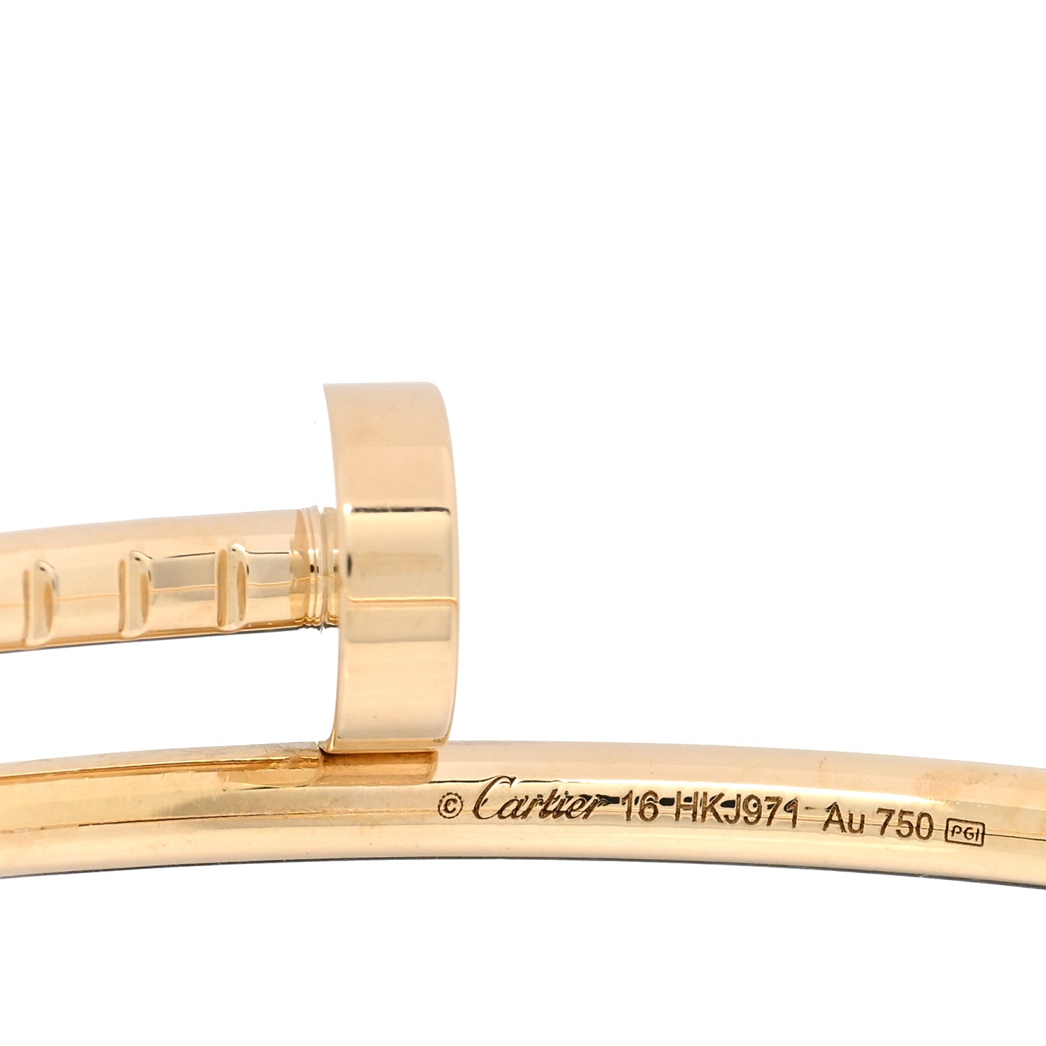 Cartier 18K Yellow Gold Small Juste Un Clou Bracelet 16 3 of 4