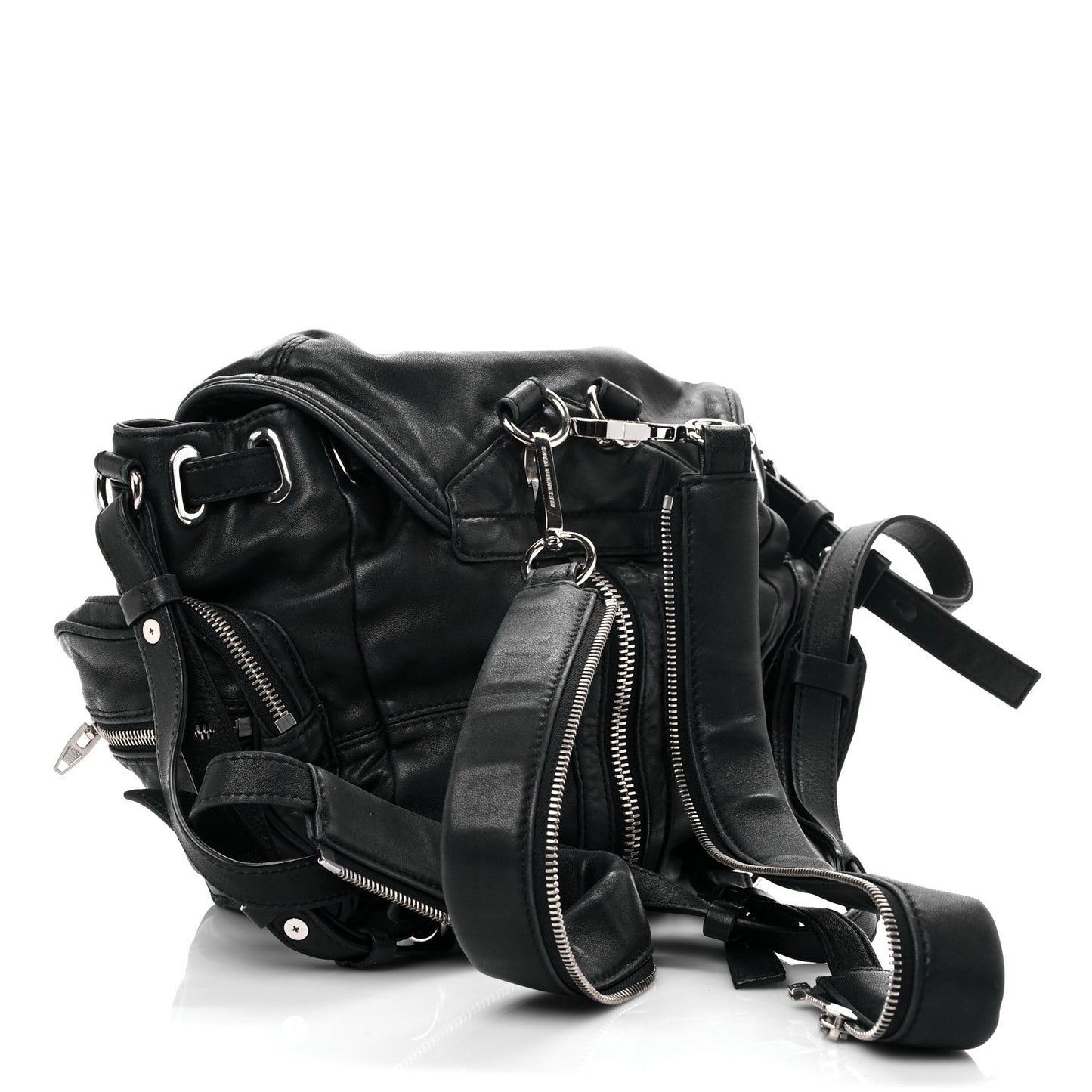 Lambskin Marti Backpack Bag Washed Black Rhodium Hardware