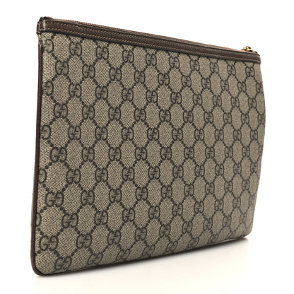 Gucci GG Supreme Monogram Large Ophidia Pouch Clutch Brown 3 of 11